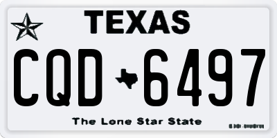 TX license plate CQD6497