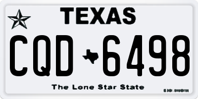 TX license plate CQD6498