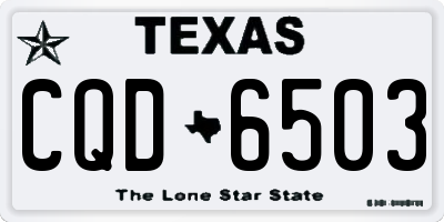 TX license plate CQD6503