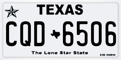 TX license plate CQD6506