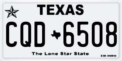 TX license plate CQD6508
