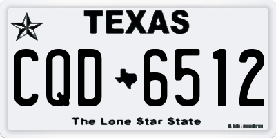 TX license plate CQD6512