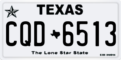 TX license plate CQD6513