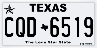 TX license plate CQD6519