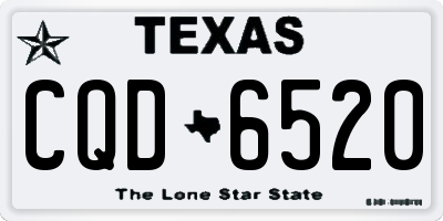 TX license plate CQD6520