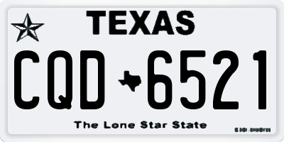 TX license plate CQD6521