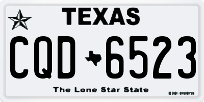 TX license plate CQD6523