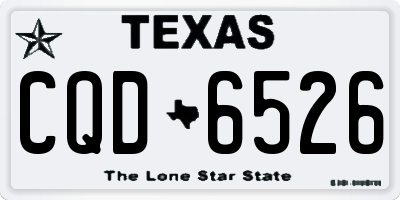 TX license plate CQD6526