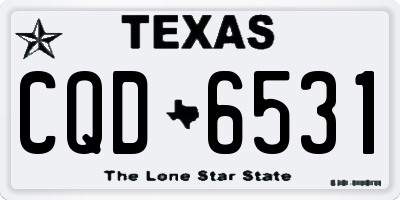 TX license plate CQD6531
