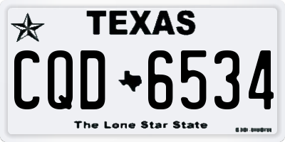 TX license plate CQD6534