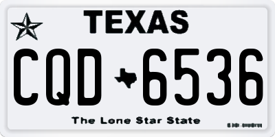 TX license plate CQD6536