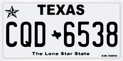 TX license plate CQD6538
