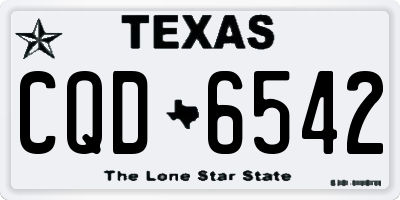 TX license plate CQD6542