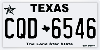 TX license plate CQD6546