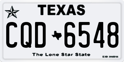TX license plate CQD6548
