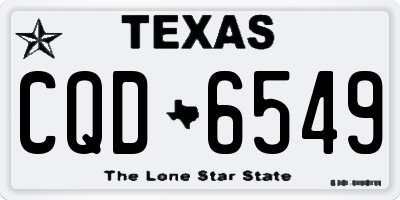 TX license plate CQD6549