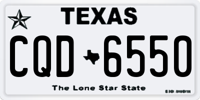 TX license plate CQD6550