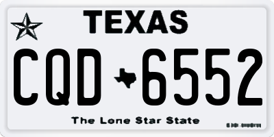 TX license plate CQD6552