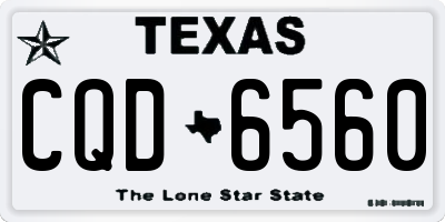 TX license plate CQD6560