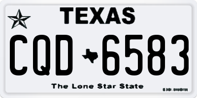 TX license plate CQD6583