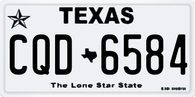 TX license plate CQD6584