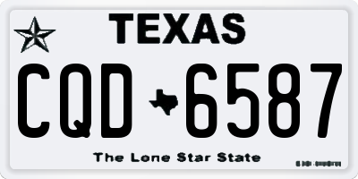 TX license plate CQD6587