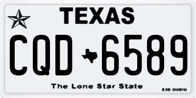 TX license plate CQD6589