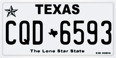 TX license plate CQD6593
