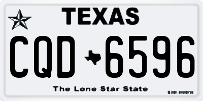 TX license plate CQD6596
