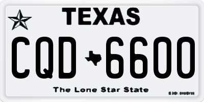 TX license plate CQD6600