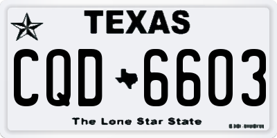 TX license plate CQD6603