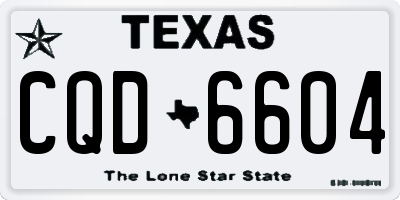 TX license plate CQD6604