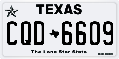 TX license plate CQD6609