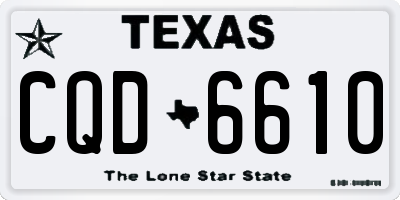 TX license plate CQD6610