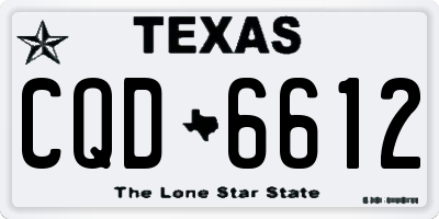 TX license plate CQD6612