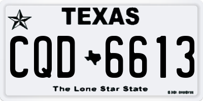 TX license plate CQD6613