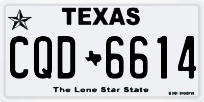 TX license plate CQD6614