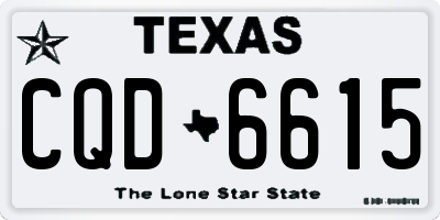 TX license plate CQD6615