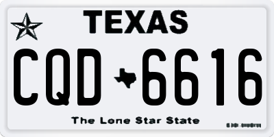 TX license plate CQD6616