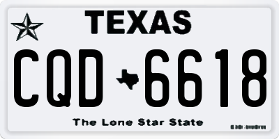 TX license plate CQD6618
