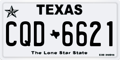 TX license plate CQD6621