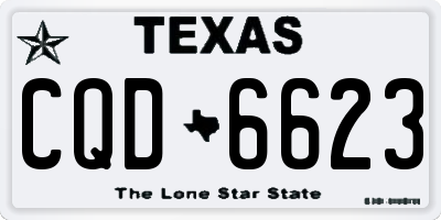 TX license plate CQD6623