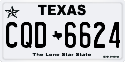 TX license plate CQD6624