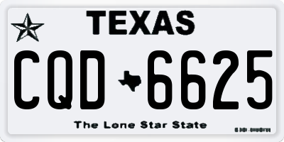 TX license plate CQD6625