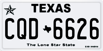 TX license plate CQD6626