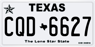 TX license plate CQD6627