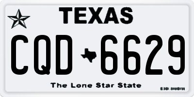 TX license plate CQD6629