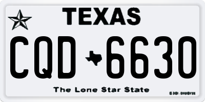 TX license plate CQD6630