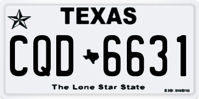 TX license plate CQD6631
