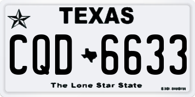 TX license plate CQD6633